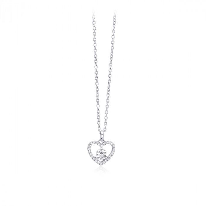 Girocollo pendente cuore strass - gioielleriaperdichizzi.it