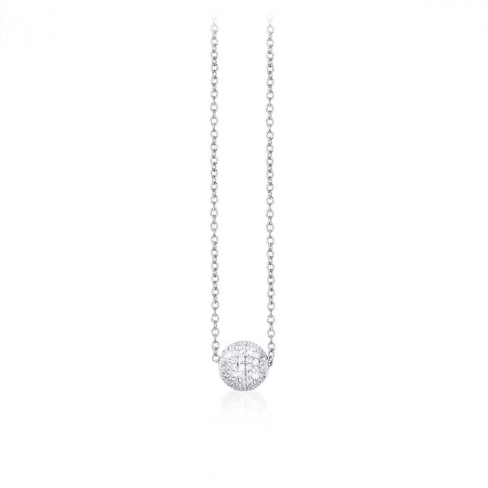 Girocollo halsketten pendente sfera pavè strass - gioielleriaperdichizzi.it