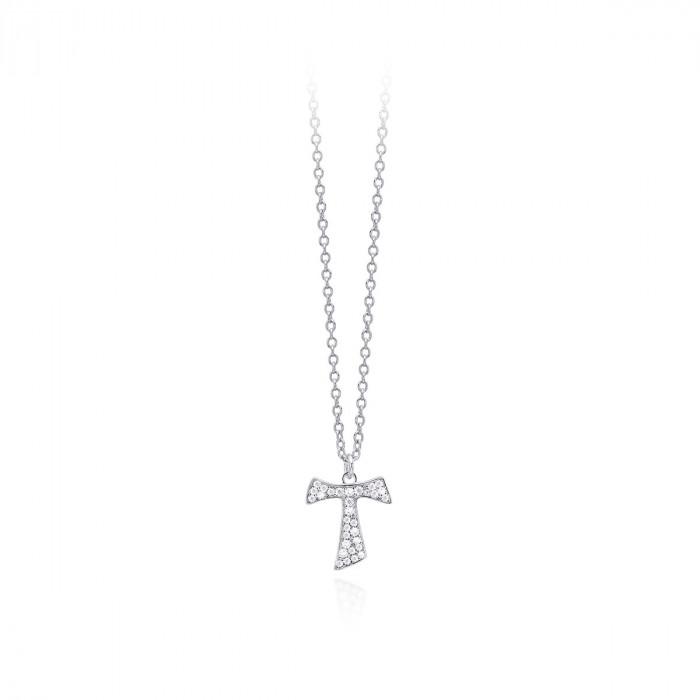 Girocollo pendente croce pavè strass - gioielleriaperdichizzi.it