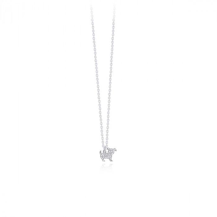 Girocollo halsketten pendente cane zirconi - gioielleriaperdichizzi.it