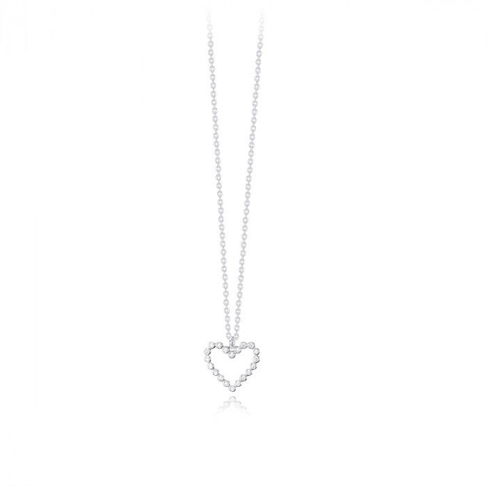 Girocollo halsketten pendente cuore aperto zirconi - gioielleriaperdichizzi.it