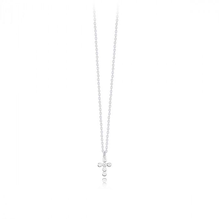 Girocollo halsketten pendente croce zirconi - gioielleriaperdichizzi.it