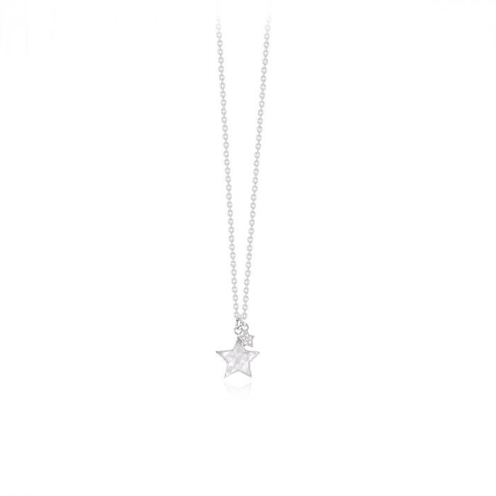 Girocollo halsketten pendente doppio stella m/perla zirconi - gioielleriaperdichizzi.it