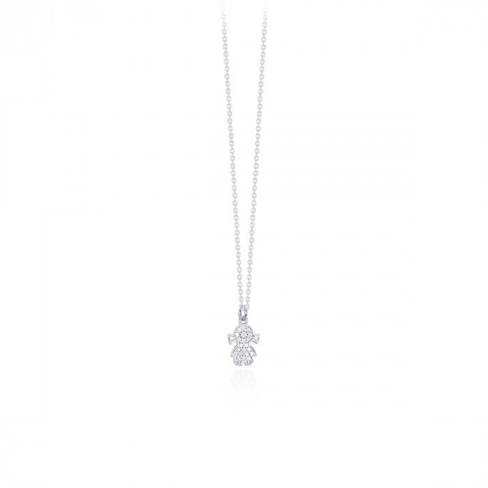 Girocollo pendente bimba strass