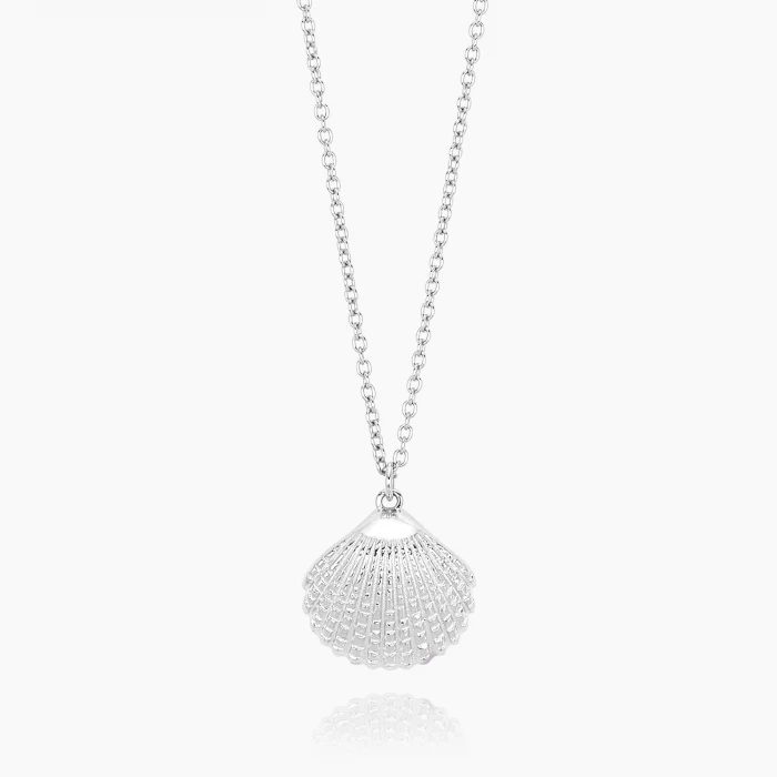 COLLANA CONCHIGLIA DOPPIA CON PERLA