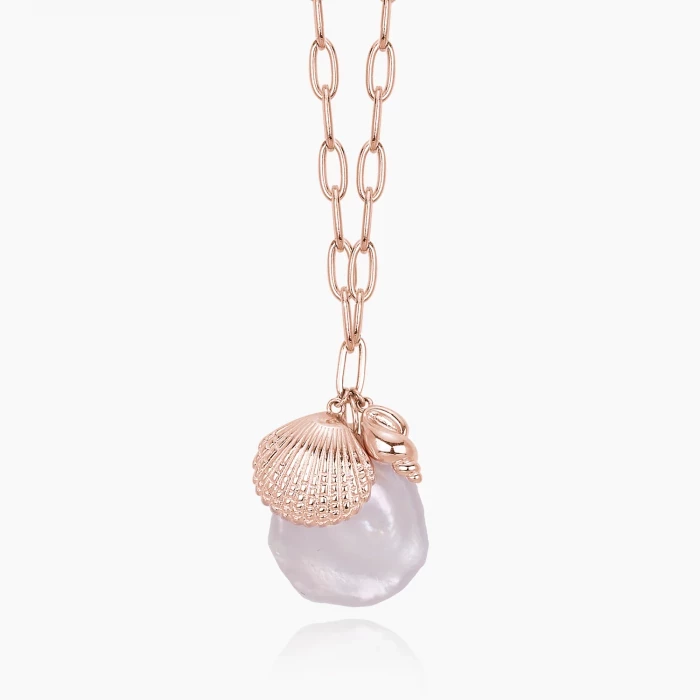 COLLIER COQUILLAGE AVEC PERLE BAROQUE