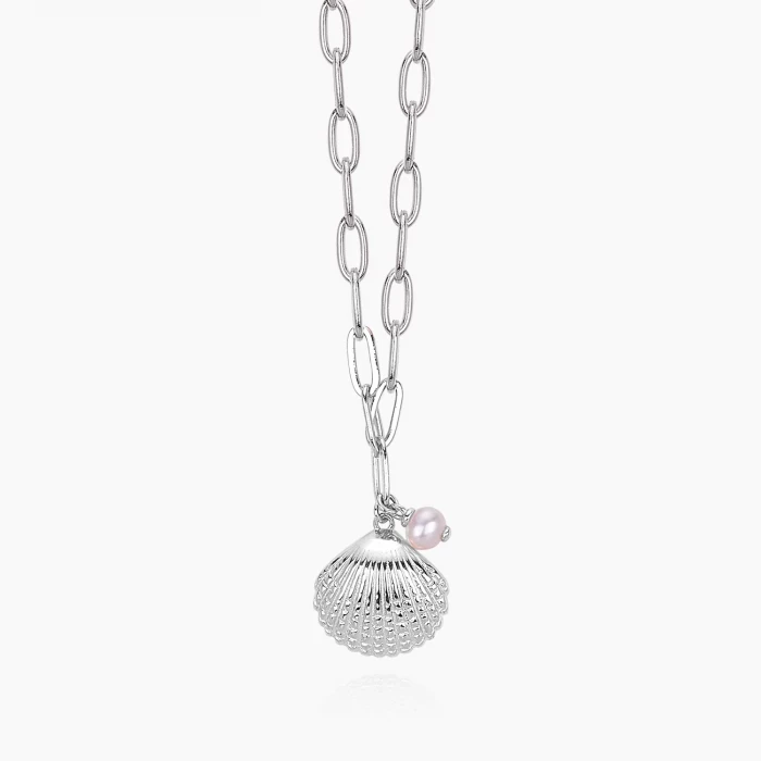 COLLIER COQUILLAGE AVEC PERLE