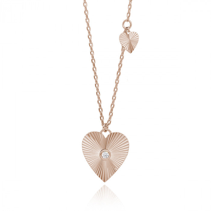 COLLIER COEUR AVEC RAYONS DE LUMIÈRE