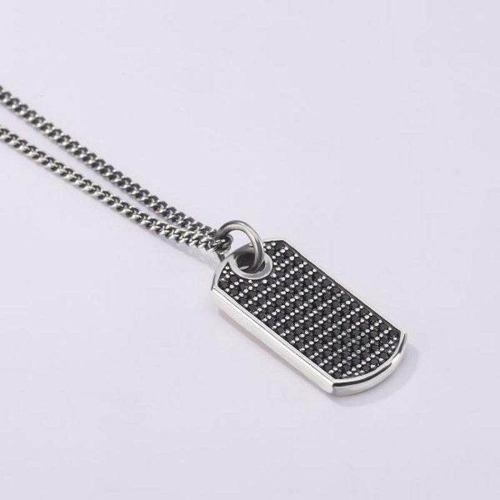 COLLIER PLAQUE PAVÉ