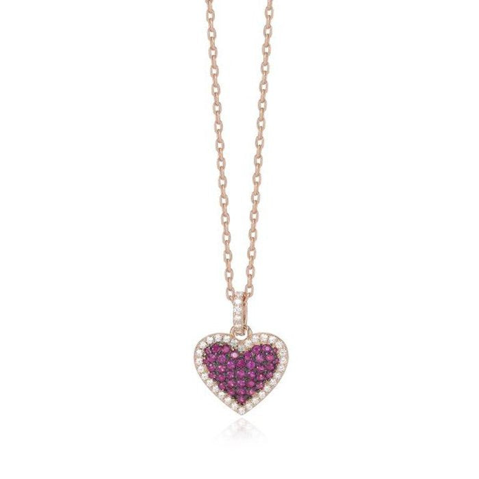 COLLIER COEUR PAVÉ
