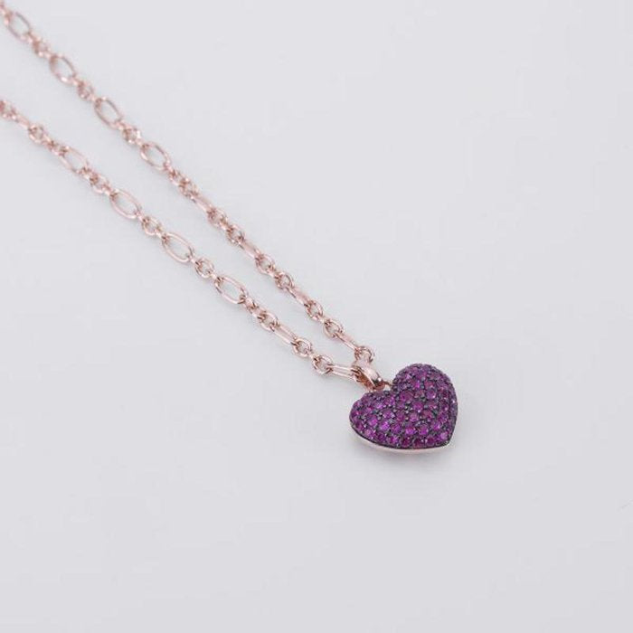 COLLIER COEUR PAVÉ