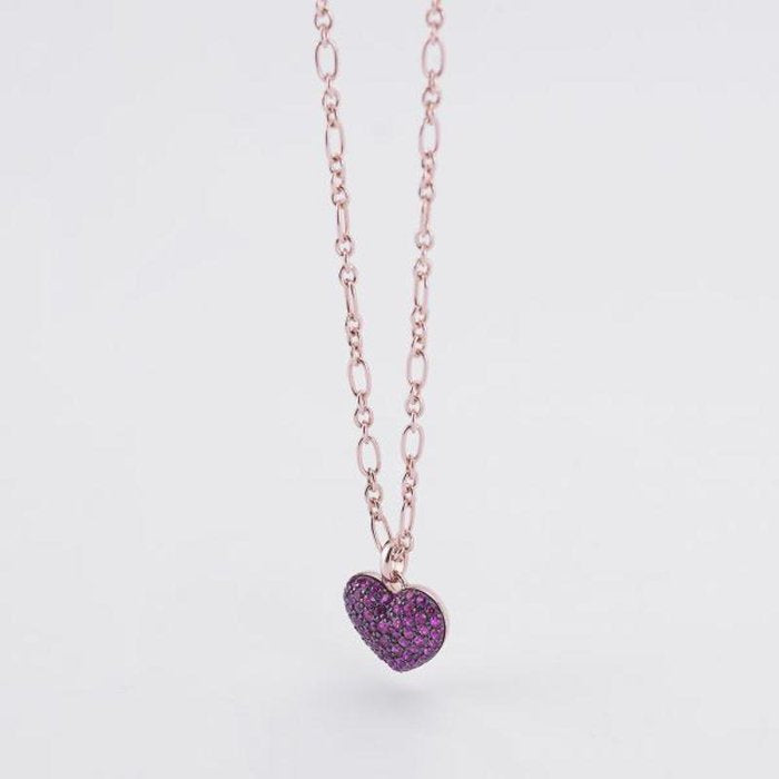COLLIER COEUR PAVÉ
