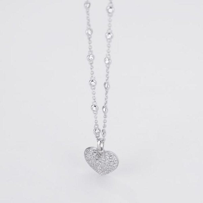 COLLIER COEUR PAVÉ