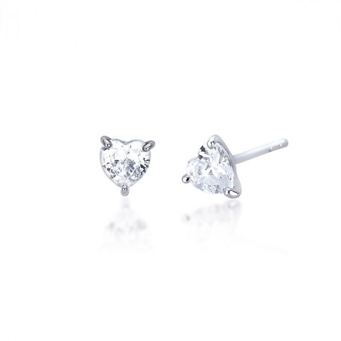 Orecchini ohrringe punto luce cuore zircone - gioielleriaperdichizzi.it