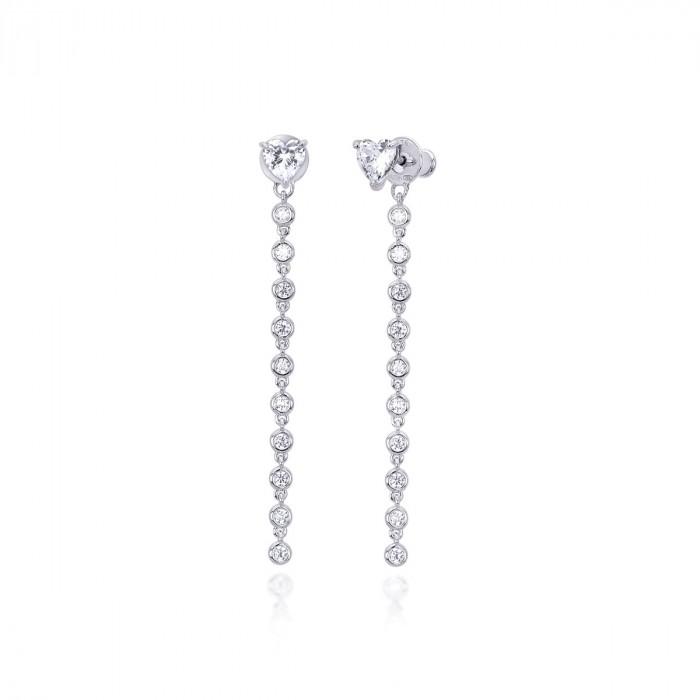 Orecchini ohrringe cuore strass pendenti strass - gioielleriaperdichizzi.it