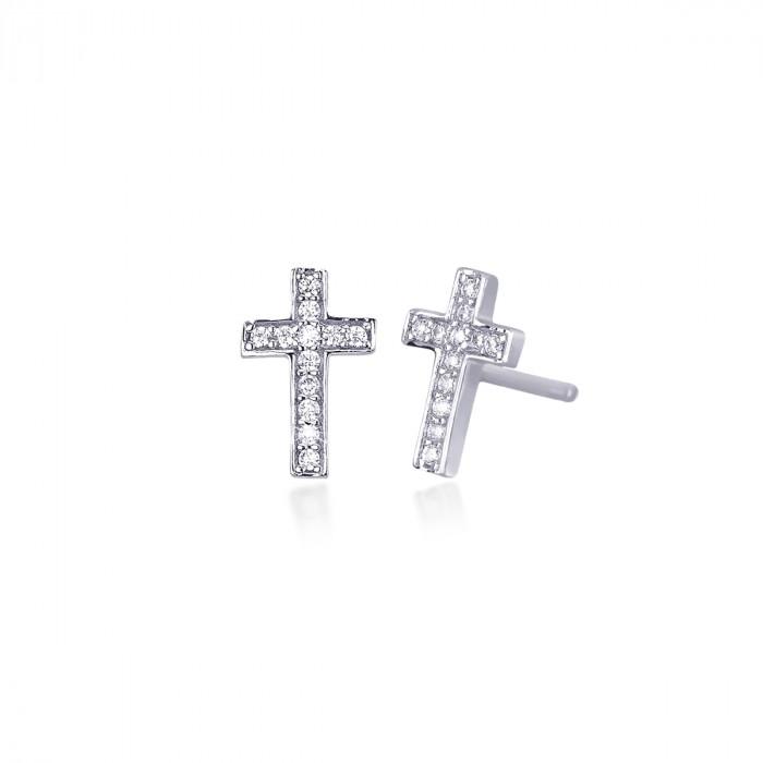 Orecchini croce pavè strass - gioielleriaperdichizzi.it