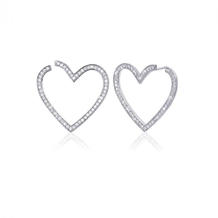 Orecchini cuore strass - gioielleriaperdichizzi.it