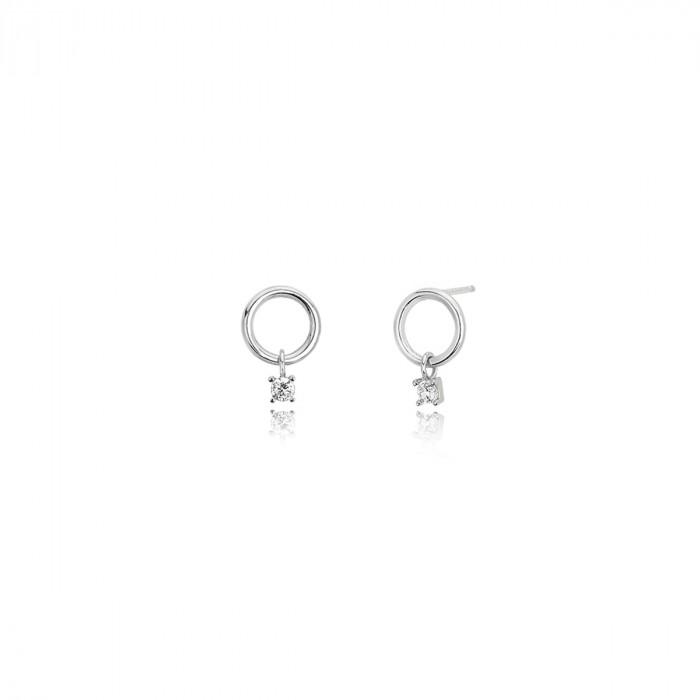 Orecchini cerchio pendente zircone - gioielleriaperdichizzi.it