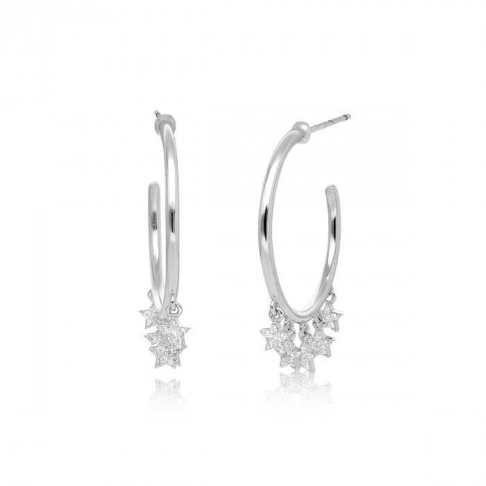 BOUCLES D'OREILLES CRÉOLES MULTI-ÉTOILES