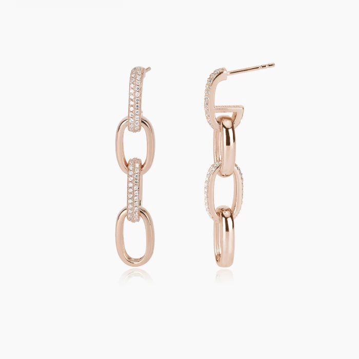 BOUCLES D'OREILLES EN MAILLE OVALE