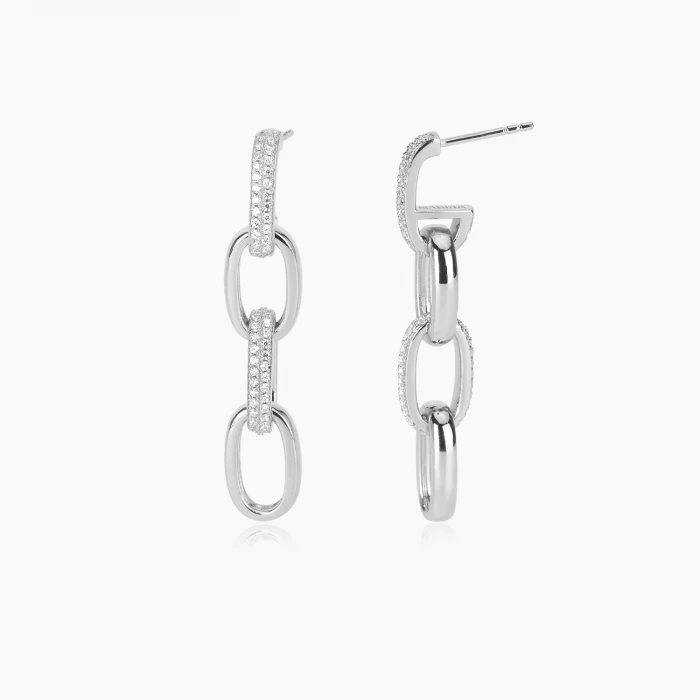BOUCLES D'OREILLES EN MAILLE OVALE