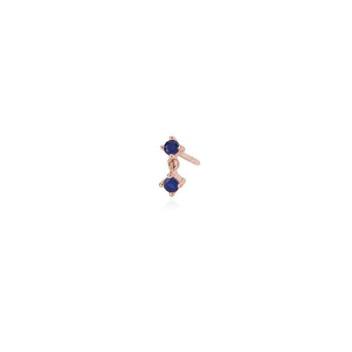 BOUCLE D'OREILLE UNIQUE AVEC PIERRES COLORÉES
