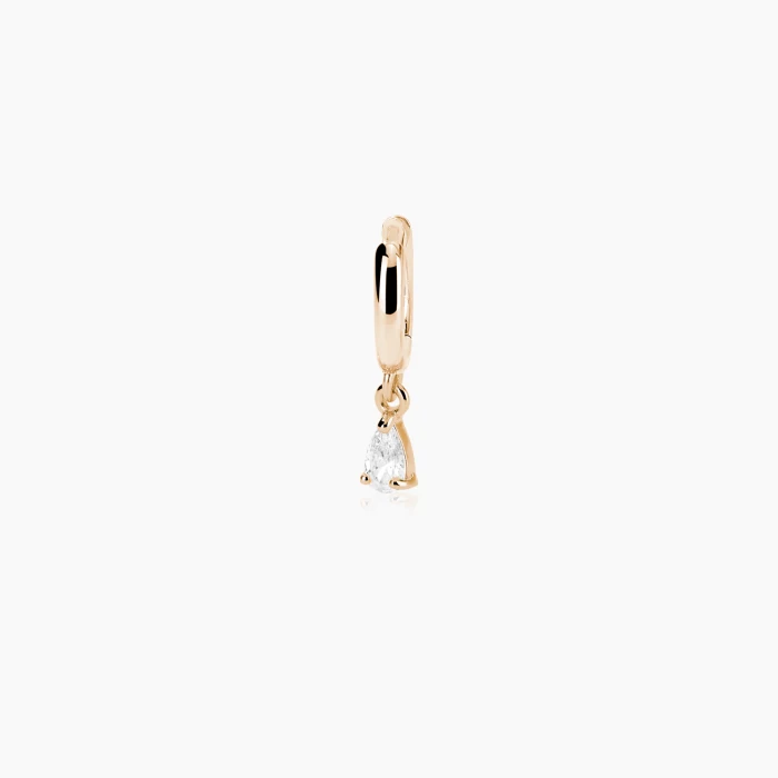 SINGLE EARRING HOOP WITH DROP