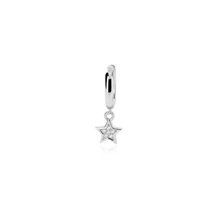 SINGLE EARRING HOOP WITH STAR