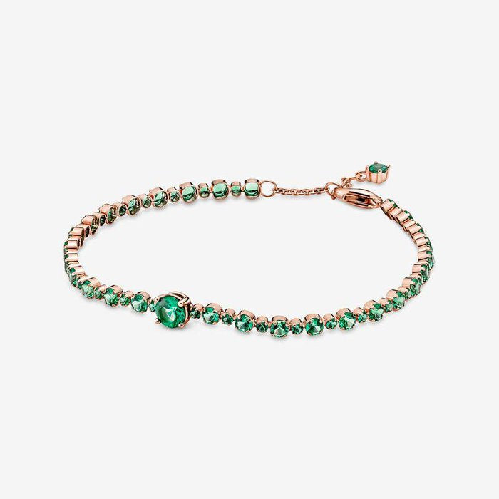 Bracciale Tennis con Pietre Verdi