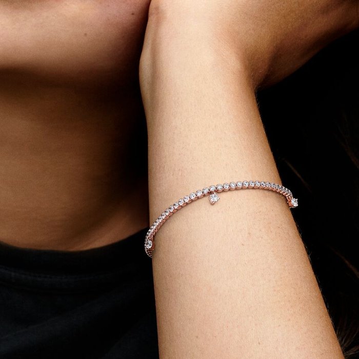 Bracelet de tennis avec gouttes lumineuses
