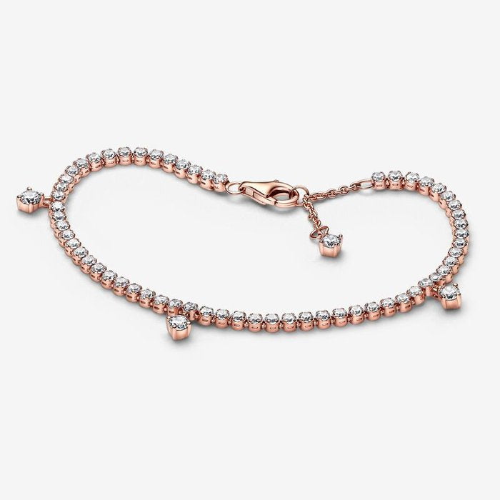 Bracelet de tennis avec gouttes lumineuses