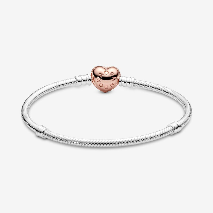 Bracciale con Chiusura a Cuore Pavè