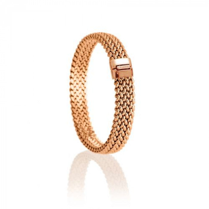 Bracciale rosè maglia chicco di riso