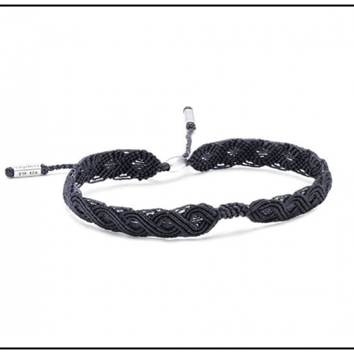 Bracciale macramè grigio cm.16