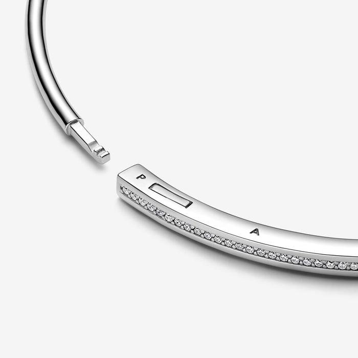 Bracciale Rigido Signature con Pavé