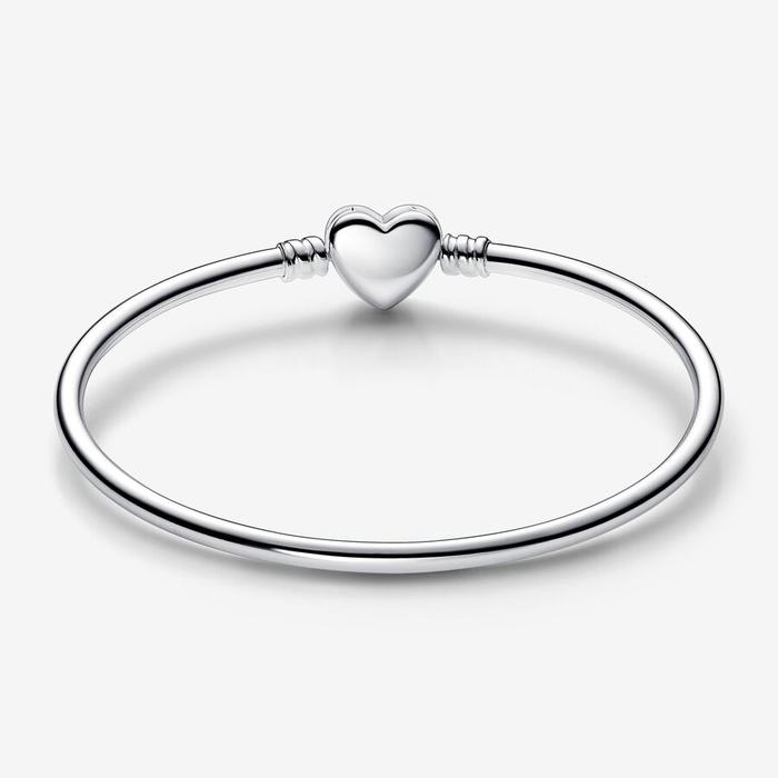Bracciale Rigido con Chiusura a Cuore e Farfalla