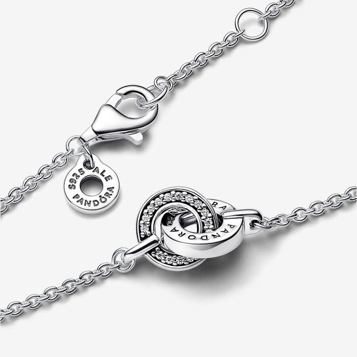 Bracciale Cerchi Intrecciati Pavè
