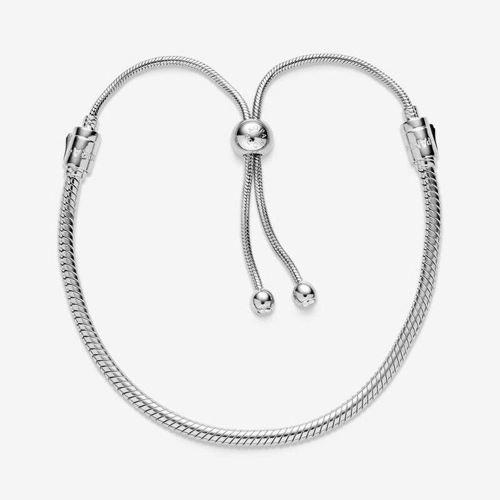 Bracciale Pandora Moments con maglia snake e chiusura regolabile