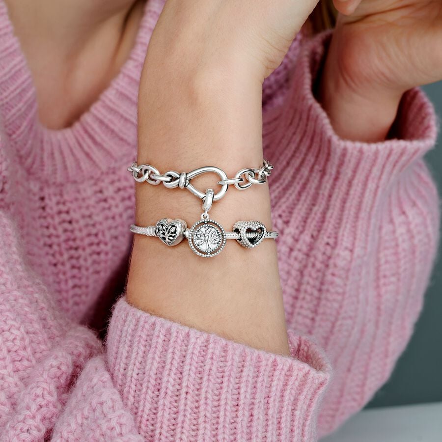 Bracciale con Chiusura a Cuore albero della Famiglia