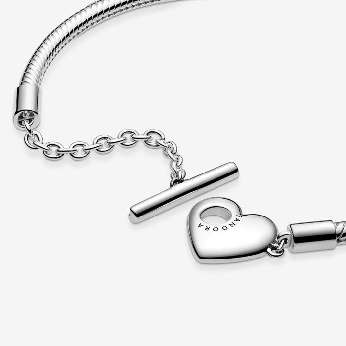 Bracelet avec fermoir en T et cœur
