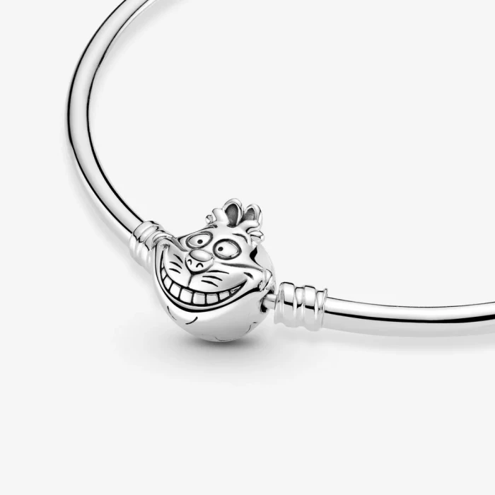 Bracelet jonc Pandora Moments Disney Alice au pays des merveilles avec fermoir chat du Cheshire