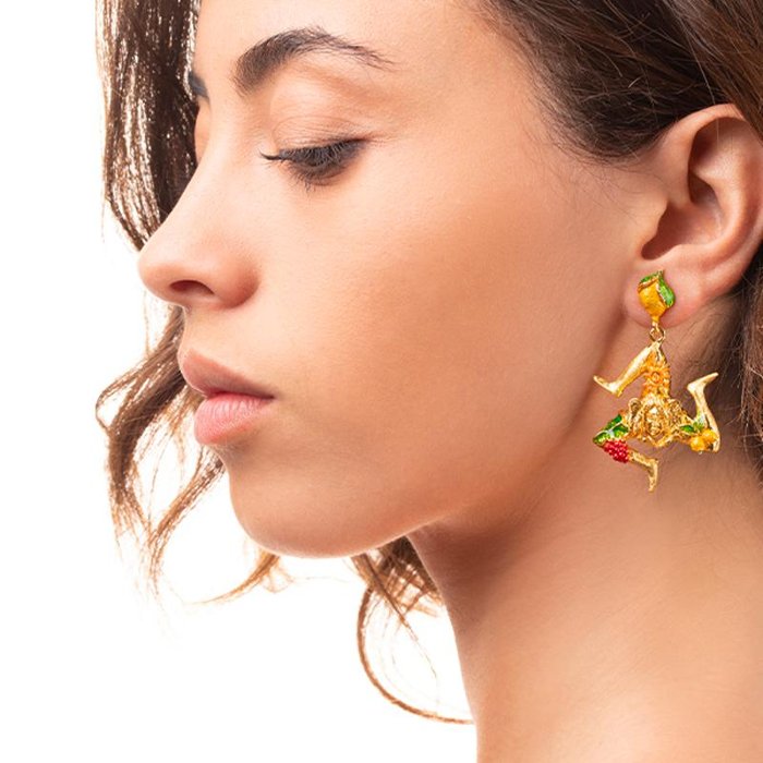 Trinacria Earrings Loving Sicily