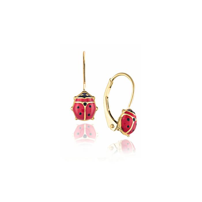 Orecchini Girl Coccinella d'Oro Vero