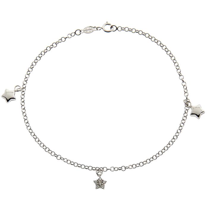 Bracciale Stelle d'Oro Vero e Zirconi