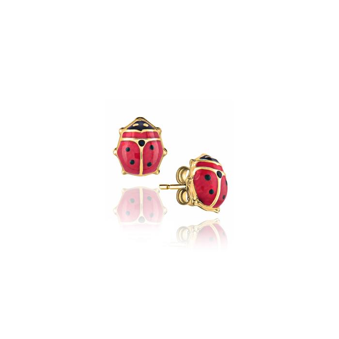 Orecchini Coccinella d'Oro Vero