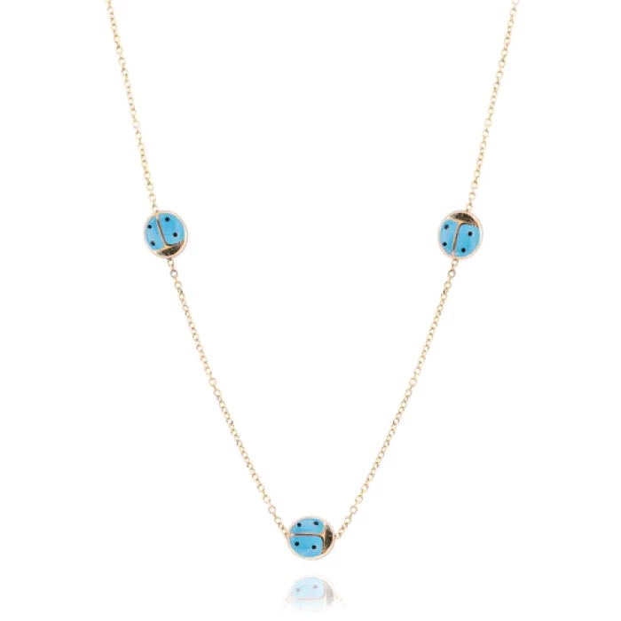 Collana Coccinelle d'Oro Vero