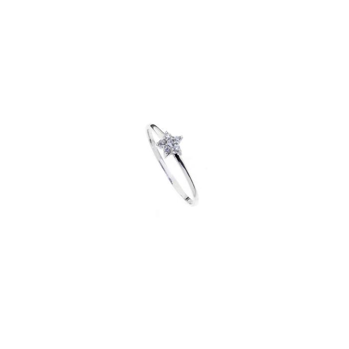 Anello Stella d'Oro Vero e Zirconi
