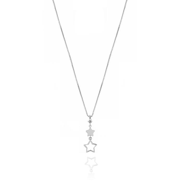Collana Stella d'Oro Vero e Zirconi