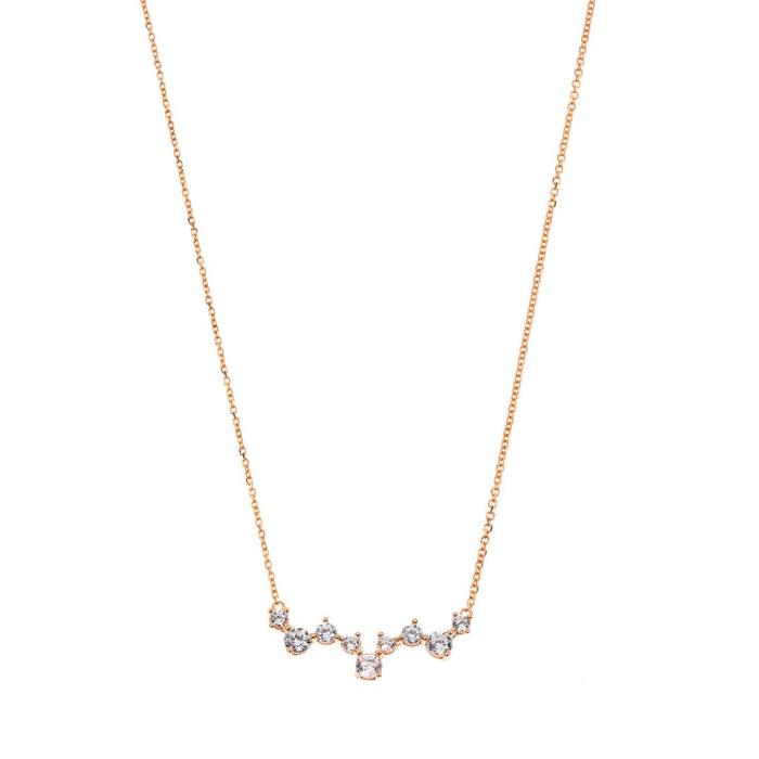 True Gold and Zircon Light Necklace