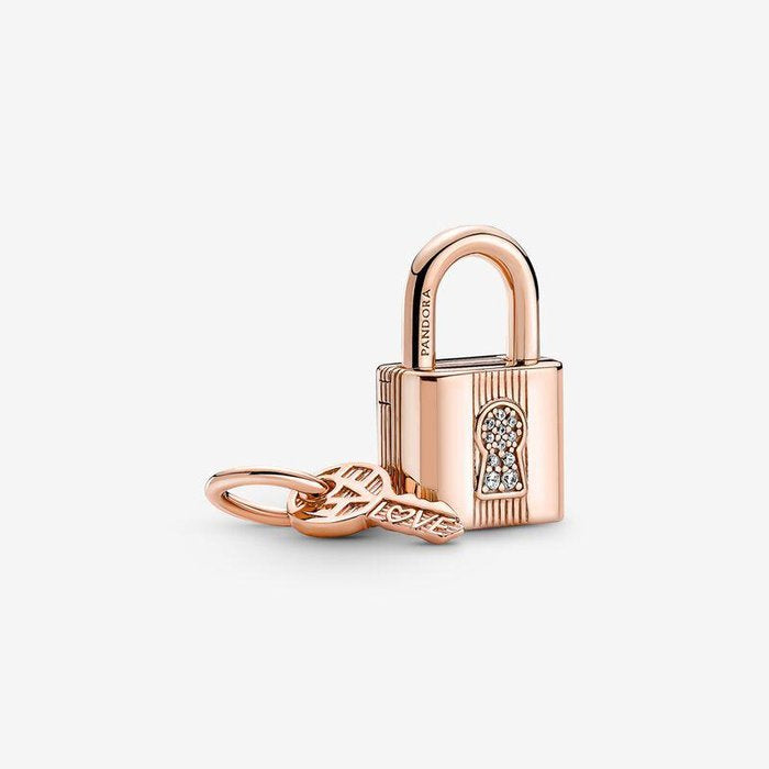 Charm Pendente Lucchetto e Chiave dell'Amore